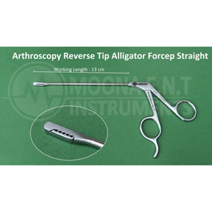 ชุดเครื่องมือผ่าตัดกระดูกและข้อ คีมจับแบบ Alligator Reverse Tip สำหรับการผ่าตัดข้อแบบส่องกล้อง ความยาวใช้งาน 13 ซม. - Product Image 2