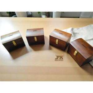 Encantadora alcancía de madera hecha a mano con ranura para monedas para niños adultos regalo de ahorro de dinero y decoración de oficina en casa - Product Image 3