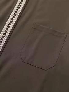 Thobe Transpirable con Bolsillo en el Pecho para Hombre, Shalwar Kameez de Poliéster para Verano, Nuevo - Product Image 6