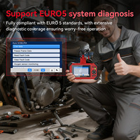 Herramienta de Diagnóstico para Motocicletas, Escáner de Sistema Completo, Reinicio de ABS y ECU, Prueba de Inyectores, Prueba de Batería, Pantalla Táctil a Color de 5 Pulgadas