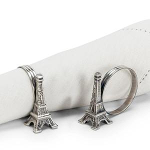 Elegante servilletero plateado con diseño de la Torre Eiffel, perfecto para la mesa, comedor, cocina y eventos especiales. Venta al por mayor desde India. - Product Image 2