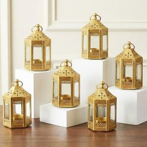 Farol de metal de lujo moderno diseñado con paneles de vidrio transparente para decoración del hogar, vestíbulo de hotel y eventos especiales. - Product Image 4