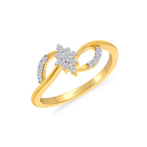 Anillo de diamantes Winding Shine, anillo de oro de 18 quilates con racimo de diamantes florales para mujer, diamante de corte redondo, diseño infinito, joyería fina. - Product Image 2