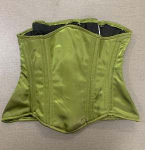 Corsé Moldeador Sin Costuras Transpirable Verde al por Mayor de Fábrica con Doble Varillaje de Acero para Vestido de Novia, Control Medio, Satén - Product Image 1