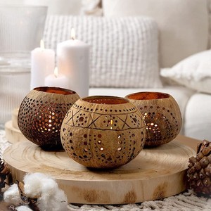 <b>Cheap</b> price coconut tea light <b>candle</b> holder tealight stand for wedding table centerpiece decoration - Product Image 6