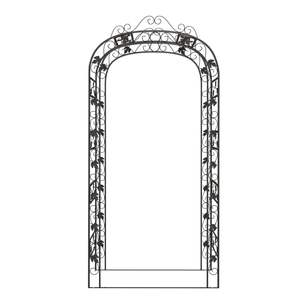 Grandes adornos decorativos para jardín: arco de acero con recubrimiento de polvo negro para cercas, enrejados y puertas. - Product Image 3
