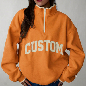 Sudadera Oversize de Algodón Grueso para Mujer con Cuello Mockneck, Hombros Caídos y Ajuste Relajado, Estilo Casual para el Día a Día - Product Image 1