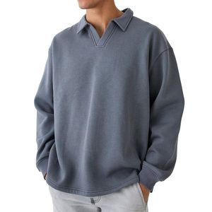 Polo de Punto con Textura de Diamantes para Hombre, Manga Larga, Color Beige Avena, Elegante, Corte Ajustado, Suave y Transpirable, Moda Otoño Invierno - Product Image 2