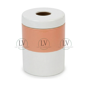 Unique Design Spun Bamboo Waste <b>Bin</b> With <b>Lid</b>, Office Desktop Paper <b>Bin</b>, Small Bamboo Trash <b>Bin</b> Mixed Glossy Paint From Vietnam - Product Image 4