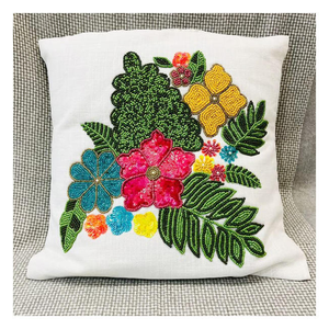 Cojín de lujo con cuentas para decoración de sofá y cama, elegante juego de fundas de cojín con cuentas, perfecto para el hogar, dormitorio y sala de estar. - Product Image 6