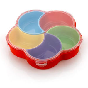 Boîte à collation en plastique compartimentée, récipient alimentaire pour pique-nique, bonbons ou fruits - Product Image 1