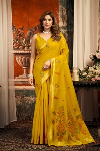 Sari en coton et soie avec bordure en dentelle tissée Zari, dernier cri, prix de gros - Product Image 6