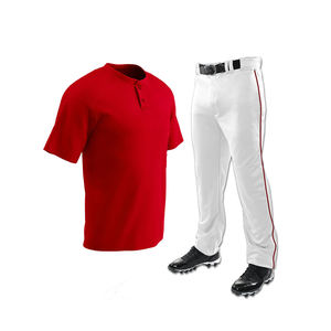 Nouveaux ensembles d'uniformes de baseball pour hommes de qualité supérieure, couleur unie avec logo personnalisé imprimé, respirant, manches courtes, grande taille - Product Image 2