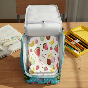 Wilson Sturdy Insulated Polyester Snack Organizer Bento <b>Box</b> Zipper Closure PEVA Lining School Kids Office Women Picnics Work - Product Image 6