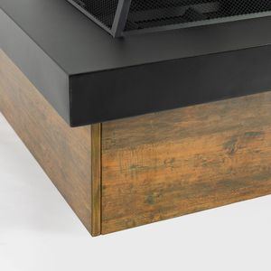 36-Inch Iron <b>Fire</b> <b>Pit</b> <b>Table</b> <b>with</b> Wood Burning Stove Elegant Outdoor <b>Fire</b> <b>Pits</b> - Product Image 2