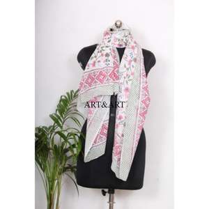 Pareo/Sarong de playa para mujer 100% algodón con estampado a mano, cómodo pareo/sarong para chicas con pañuelo ligero para cubrirse. - Product Image 2