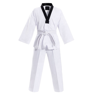 Venta Directa de Fábrica, Uniforme de Taekwondo Ligero y Transpirable de Color Blanco para Competiciones de Taekwondo - Product Image 1