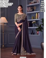 Blouse Saree Traditionnelle Femme Royal Grace Anti-Plis Anti-Humidité Brodé Coupe Classique Été Hiver Fête Mariage