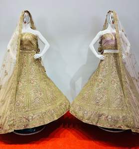 ชุดเดรสตาข่ายเจ้าสาวพร้อมเครื่องประดับหินเต็มชิ้นคอลเลกชันชุดแต่งงานสไตล์ปากีสถานอินเดียสำหรับผู้ใหญ่ - Product Image 5