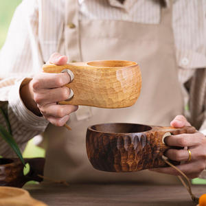 Craft Emporium Exporta Tazas de Madera Modernas y Ecológicas con Asa para Viajes y Uso Doméstico - Product Image 3