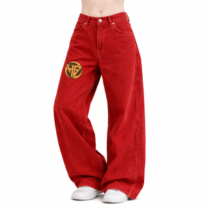 Pantalones Vaqueros Holgados de Cintura Baja para Mujer, Transpirables y a la Moda, Talla Grande, para Otoño - Product Image 5