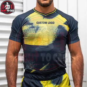เสื้อรัดกล้ามเนื้อผู้ชายสั่งทำคุณภาพสูงสำหรับ BJJ MMA ขายส่ง - Product Image 5
