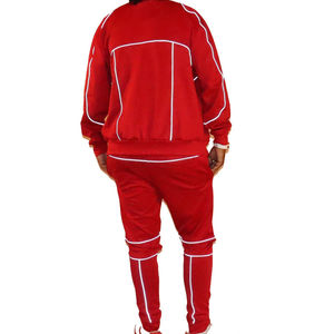 Ensemble de survêtement unisexe personnalisé pour l'hiver, avec bandes réfléchissantes, imprimé uni, coupe-vent de sport, vêtements athlétiques de haute qualité, OEM 100% - Product Image 5
