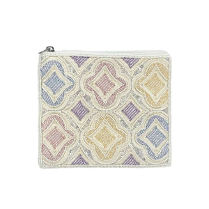 Portefeuille à pièces perlé de créateur pour femme, mini sac à main fait main à bas prix - Product Image 3