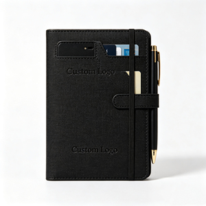 Custom Logo PU Leather Notebook with Phone Holder Card Pocket Pen Loop Business Gift <b>Journal</b> for Corporate Gift - Product Image 4