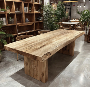 Muebles de Lujo de Alta Calidad, Mesa de Comedor de Madera Maciza, Hecha a Mano y Tallada, Mesas de Comedor para Restaurantes y Cafés - Product Image 3