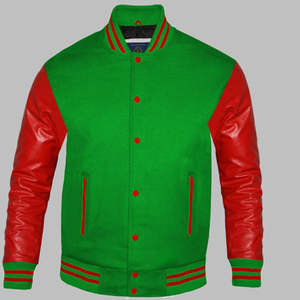 Chaqueta de Béisbol Personalizada para Hombre, Estilo Urbano, Manga Larga, Cuello Alto, Chaqueta Varsity de Lona, Abrigo de Invierno - Product Image 2