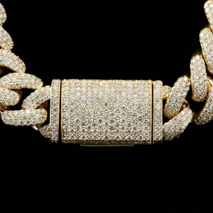 High Quality Customized 16mm Iced Cuban Link Moissanite Chain 925 Sterling <b>Silver</b> Rose Gold Plated D VVS Quality Hip Hop Style - Product Image 5