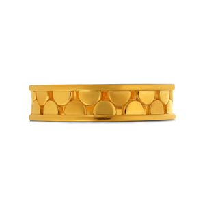 แหวนทองคำขาวสองชั้น ดีไซน์ลายฉลุวงกลม ทันสมัย หรูหรา สำหรับผู้ชาย - Product Image 3