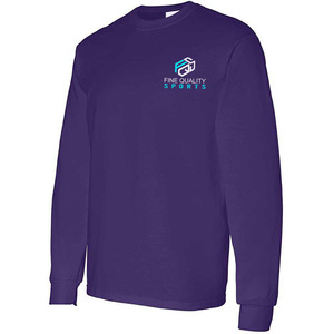 T-shirt à manches longues en jersey 100 % coton avec logo personnalisé sur le devant, motif lettres, nouvelle collection, vêtement décontracté écologique - Product Image 3