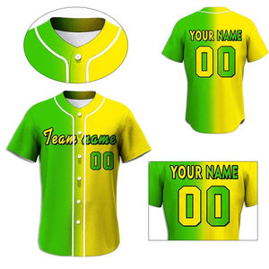 เสื้อเบสบอลคุณภาพพิเศษสั่งทำได้สำหรับผู้ชาย เสื้อซอฟต์บอลพิมพ์ลาย เสื้อกีฬาแบบมีกระดุม เสื้อตาข่าย - Product Image 6