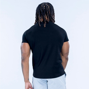 Camiseta Deportiva de Manga Corta sin Costuras para Hombre, de Alta Elasticidad y Transpirable, para Entrenamiento, Venta al Por Mayor, Logotipo Personalizado OEM - Product Image 3