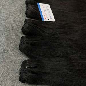 Extensions de cheveux naturels noirs 100% cheveux humains vietnamiens, tissage lisse - Product Image 2
