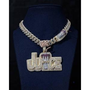 Cadena Cubana de Moissanita Chapada en Oro de 18K Estilo Hip Hop con Colgante de Vaso de Jugo, Collar de Lujo para Hombre y Mujer, Regalo - Product Image 1