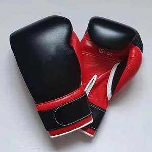 Gants de boxe MMA en cuir de vachette avec lacets, toutes tailles 8oz-18oz, impression personnalisée, fournisseur OEM en gros - Product Image 3