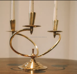 Luxury Iron Metal <b>Candle</b> Holders Wedding <b>Gold</b> Pillar <b>Candle</b> Holder Set Home Party <b>Candles</b> Decorative from India - Product Image 2