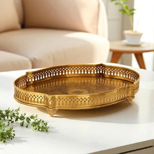 High Selling Hexagon Gold Plated <b>Storage</b> <b>Tray</b> Polished Modern Design for Table Use - Product Image 4