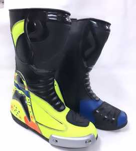 Bottes de moto en cuir imprimé imperméables, respirantes, coupe-vent, réfléchissantes, avec protection intégrale de la cheville, pour motocross - Product Image 4