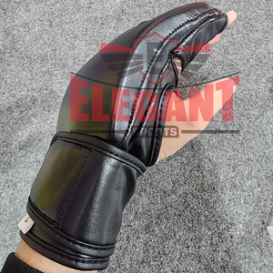 Guantes de MMA para UFC, de Cuero Negro, con Acolchado, Protección para el Tobillo, Protección para los Dedos, para Entrenamiento de Kickboxing, Muay Thai, Antideslizantes, Personalizables - Product Image 5