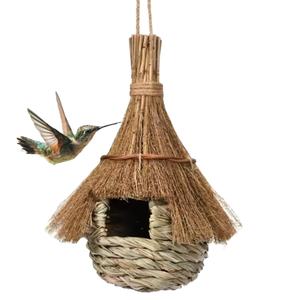 Maison d'oiseau en herbe tissée à la main non toxique pour l'élevage de perroquets et l'éclosion du nid de colibris fabriqué au Vietnam - Product Image 1
