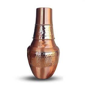 Copper Cocktail <b>Shaker</b> Set Hammered Finish Professional Bar Tool Set Premium Drink Mixer for Bar Home Bartender - Product Image 1