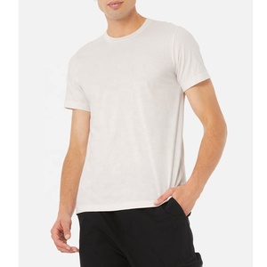 T-shirt Homme Blanc Uni Respirant Personnalisable Coupe Ajustée Décontractée Fitness Fabriqué par HS 2027 - Product Image 4