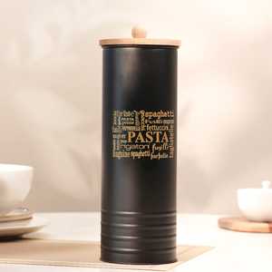 Boîte de rangement en métal design élégante avec couvercle en bois pour l'organisation du comptoir de cuisine, du garde-manger et la décoration moderne de la maison - Product Image 3