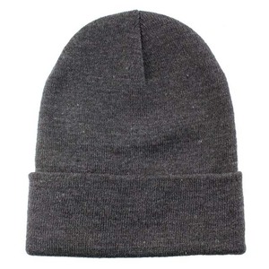 Gorro de Punto Unisex de Color Gris Sólido, 100% Acrílico, Gorro Casual de Invierno para Adultos, Circunferencia de Cabeza de 56-58 cm - Product Image 6