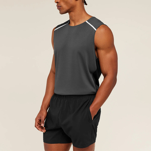 Custom <b>Heat</b>-Transfer Printed Eco-Friendly Breathable Polyester/Cotton Men Tank Top Summer Beach Wear Fashion Vest Quick Dry - Product Image 3
