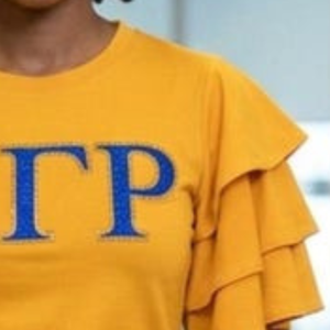 เสื้อเบลาส์แต่งระบายตัวอักษร Sigma Gamma Rho ประดับคริสตัล ตัวอักษรกรีกแบบสั่งทำ เสื้อแฟชั่นผู้หญิง แขนระบายหรูหรา สไตล์ลำลองสำหรับชมรมนักศึกษา - Product Image 5